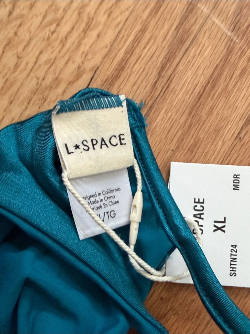 l*space Teal Bikini Underwire Top